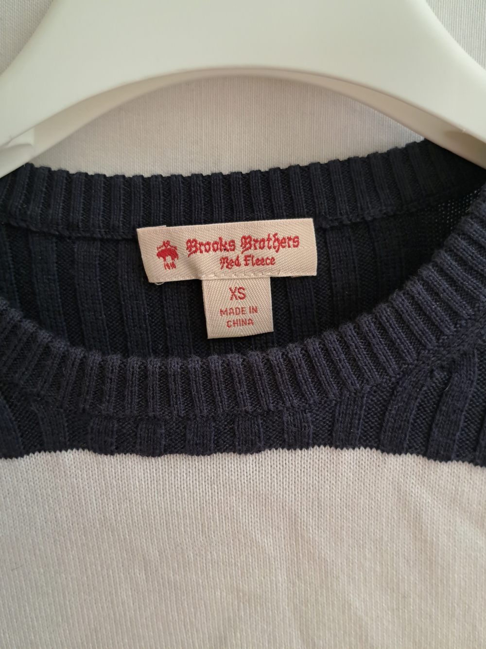 Brooks Brothers Red Fleece Womens XS Striped Crewneck Sweater Navy Red White - Picture 4 of 4